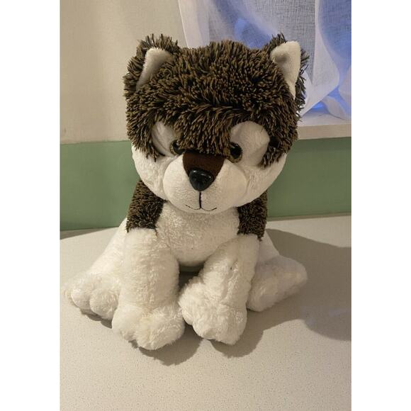 The Bear Factory Signature Collection Husky Dog Wolf Stuffed Plush Cute - Picture 1 of 5